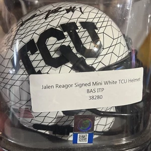 Jalen Reagor Autographed Signed TCU Spider Web Schutt Mini Helmet (Beckett) - Picture 1 of 5
