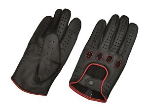  MEN's GENUINE LEATHER DRIVING RIDING GLOVES TEXTING GLOVES!