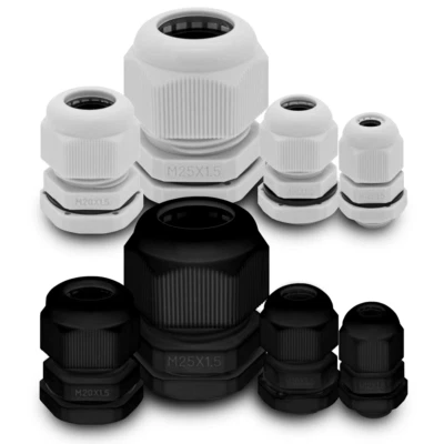 Kabelverschraubung IP68 metrisch M12 M16 M20 M25 x 1,5 mm grau schwarz Kabel - Bild 1 von 2