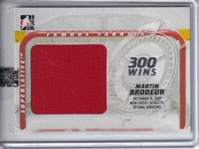 2007-08 ITG Superlative Famous Fabrics 300 Wins Silver Martin Brodeur JERSEY /9