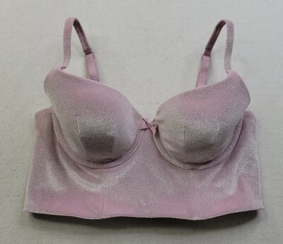 Sujetador Victoria's Secret Forrado Demi 36C Para Mujer 36 C Deshuesado Brillo Rosa Brillante Foto 1 de 4