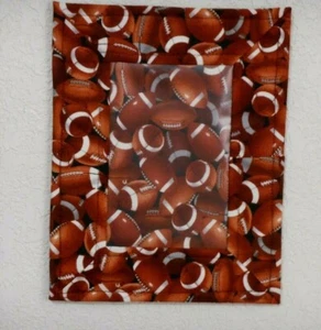 Designer Photo Frame Fabric Cloth Frame Football Themed Pocket fits 4x6" Photo - Picture 1 of 4