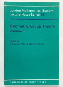 GEOMETRIC GROUP THEORY VOLUME 1 - Graham A. Niblo Martin A. Roller Cambridge - Imagen 1 de 1