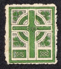 IRELAND SINN FEIN PROPAGANDA LABEL 1907-1916 CELTIC CROSS (Ref 0101)
