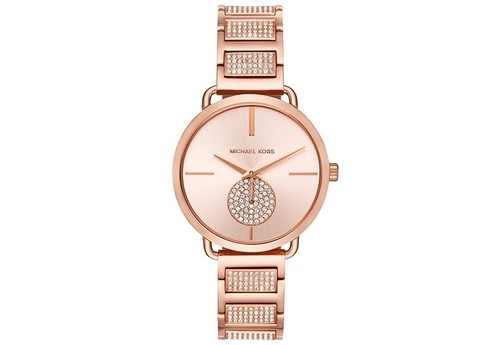 Orologio Michael Kors orologio da polso donna MK3853 Portia oro rosa analogico nuovo $275