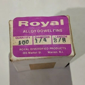 100 Stück - 1/4 Zoll x 3/8 Zoll Royal Dübelstifte legierter Stahl - Bild 1 von 3