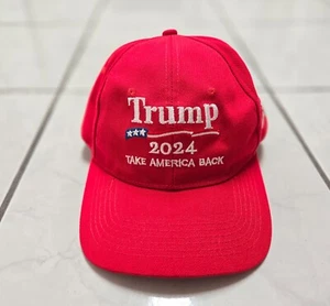 Trump 2024 Take America Back MAGA Baseball Cap Hat RED - Picture 1 of 3
