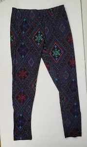 No Boundaries Leggings Snowflake Diamond Pattern Womens Juniors Size L New - Picture 1 of 12