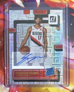 2022-23 Panini Donruss Choice Shaedon Sharpe #207 RC Rated Rookie AUTO - Picture 1 of 2