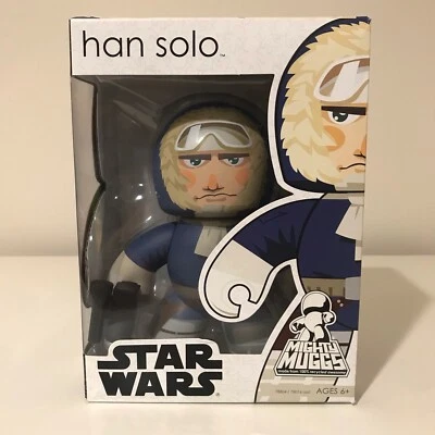 Figura de acción de vinilo Hasbro Star Wars Mighty Muggs Hans Solo Hoth con blaster Foto 1 de 4