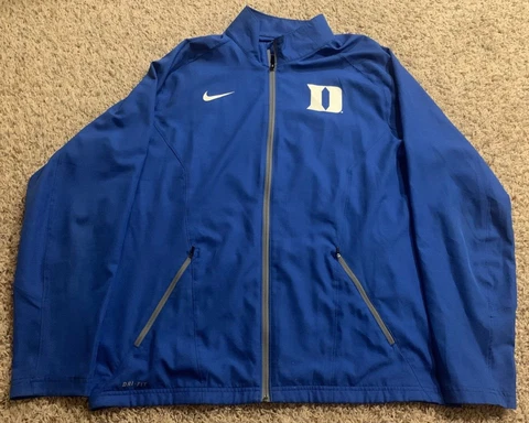 Nike Dri-Fit Elite Duke Blue Devils Full Zip Long Sleeve Warm-Up Jacket Size XL Cover