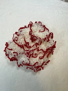 Crazy Cute Red And White Crochet Stocking Cap - Super Unique! - Picture 1 of 2