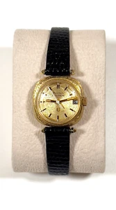 Vintage Bulova 1974 10k RGF Accutron Calendar w/ Speidel Black Leather Band - Picture 1 of 14