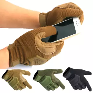 Full Finger Gloves Tactical Gloves Touchscreen Combat Shooting Motorcycle Gloves - Picture 1 of 23