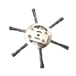 Steel Wire Wheel Brush Grass Cutter Weed Eater Trimmer Head Garden Cleaning - Imagen 1 de 8