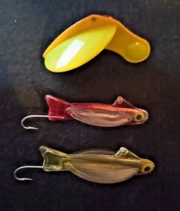 Señuelos de pesca vintage Space Bobber y 2 Jigging Minnow - Imagen 1 de 2