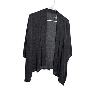 Loft Cardigan Sweater Women's One Size Printed Open Slouchy Batwing Solid - Picture 1 of 9