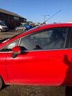 2015 Ford Fiesta Mk7 Passenger Side Front Door Red Complete,