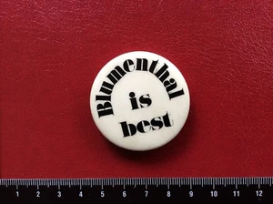 Pin Button AL BLUMENTHAL IS BEST for Major of New York City.1973. Original Badge - Picture 1 of 3