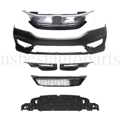 Front Bumper Cover Upper & Lower Grille Fog Lights For 2016 2017 Honda Accord Foto 1 de 4