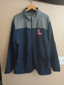 Colosseum Ole Miss Rebels Blue Gray Jacket Size XXL                          z13 - Picture 1 of 12