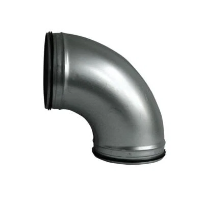 Wickelfalzrohr Bogen verzinkt mit Dichtung 15° bis 90° auf Ø80mm bis 315mm - Bild 1 von 4
