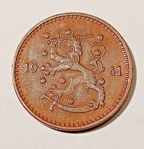 Finlandia - 1 markka * 1941' rame * buono 1+ * - Foto 1 di 2