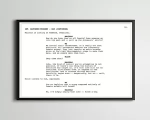 Jurassic Park "Life finds a way" Screenplay POSTER! (up to 24" x 36") - Minimal - Picture 1 of 8