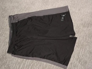 Puma knit Shorts Youth SZ M Dry Cell Elastic Waist Drawstring Blk/Gray pockets - Picture 1 of 3