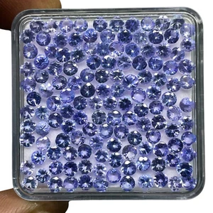 Lotto all'ingrosso 30 pz tanzanite naturale 2,7 mm taglio rotondo abbaglianti pietre preziose sciolte - Foto 1 di 19