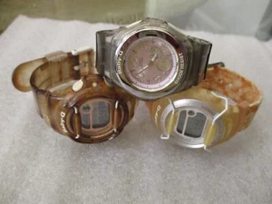 CASIO BABY G SHOCK RESIST DIGITAL WATCH LOT (3) -NEW BATT - Picture 1 of 16