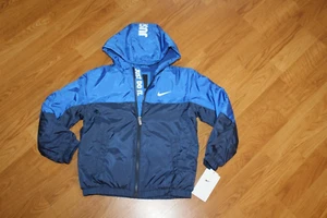 NWT BOYS GIRLS NIKE SZ 7 JACKET WINDBREAKER BLUE - Picture 1 of 6