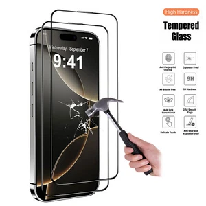 For iPhone 16 Pro Max Plus Screen Protector 9H Hardness Tempered Glass Protector - Picture 1 of 15