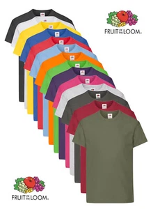 Fruit Of The Loom Childrens Kids Boys Girls Plain Cotton Tee T-Shirt Tshirt - Picture 1 of 19