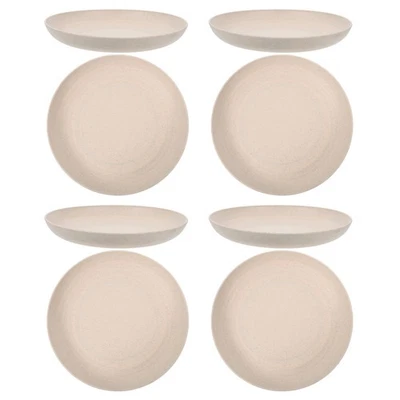  8 tiefe Essteller: Unzerbrechliches Essteller aus Weizenstroh, - Bild 1 von 4