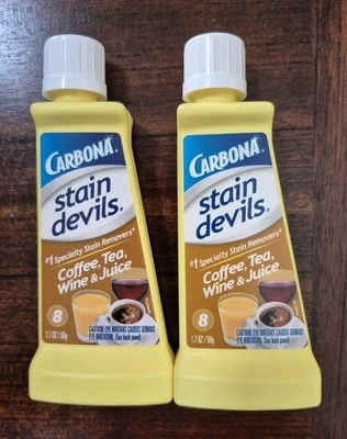 Paquete de 2 café, té, vino y jugo Carbona Stain Devils, 1,7 onzas - ENVÍO GRATUITO Foto 1 de 3