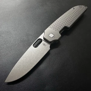 Kizer x Justin Lundquist Varatas Ki3637A1 / 3.27" CPM-S35VN, Milled Titanium - Picture 1 of 19