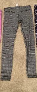 Ivivva leggings girl 14 youth extra large XL Black white school gym relax - Picture 1 of 2