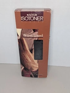 Vintage Aris Isotoner Herren Handschuhe schwarz warm gefüttert Größe M - Bild 1 von 7