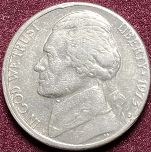 1973 D Jefferson Nickel Misaligned Die MAD Error Coin Low D - Picture 1 of 2