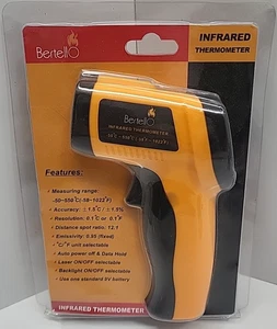 Bertello Pizza Oven Infrared Thermometer Measures -58 to 1022 Fahrenheit NEW! - Picture 1 of 7