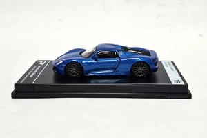 Poster Cars KTH18 Porsche 918 Spyder blau Maßstab 1:64 Modellauto - Picture 1 of 5