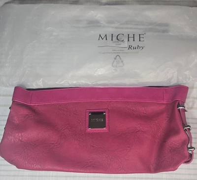 MICHE RUBY Shell Demi Magenta & Silver Classic Handbag Cover Original Packaging  - Image 1 of 4
