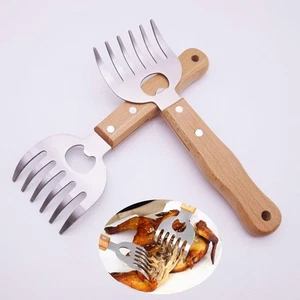 2pcs Meat Shredder Bear Claws for Shredding, Pulling, Blending, Silver - Picture 1 of 8