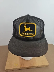 Vintage Louisville Mfg John Deere Trucker Hat Snapback Big Patch Mesh - Picture 1 of 6
