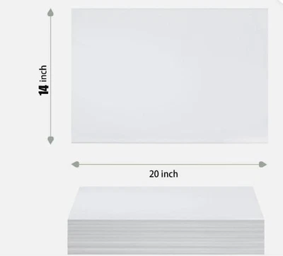 500 Hojas 14"x20" 20"x 30" Blanco Papel Pañuelo de Envoltura a Granel para Bolsas de Regalo BLANCO Foto 1 de 4