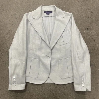 Chaqueta de lino Ralph Lauren etiqueta púrpura para mujer talla 6 Foto 1 de 4