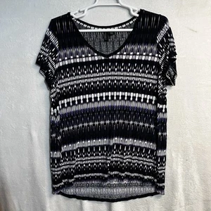 Cynthia Rowley Damen Tunika Gr. 2X Boho Geometrisch Minimalistisch Reif Blau Top - Bild 1 von 8