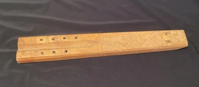 Arte popular flauta doble madera tallada a mano Balkin Dvojnice Foto 1 de 4