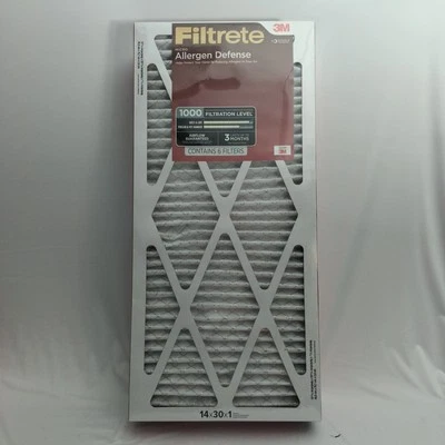 Filtrete 14x30x1 Air Filter MPR 1000 MERV 11  Allergen Defense  6-Pack - Image 1 of 4